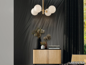 LUCE BLACK - Porcelain stoneware wall/floor slabs with metal effect _ ARIOSTEA