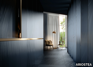 LUCE BLU - Porcelain stoneware wall/floor slabs with metal effect _ ARIOSTEA