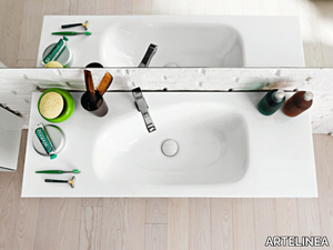 BASIN TOP - Rectangular custom washbasin with integrated countertop _ ARTELINEA