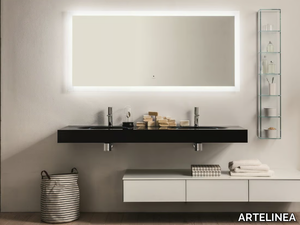 BASIN TOP - Double custom washbasin with integrated countertop _ ARTELINEA