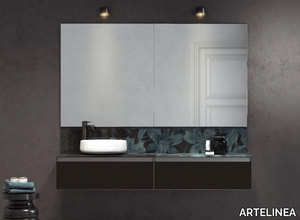 +SKIN - Wall-mounted sectional Laminam® vanity unit with drawers _ ARTELINEA