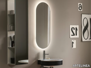 ATOLLO - Oval wall-mounted mirror with integrated lighting _ ARTELINEA