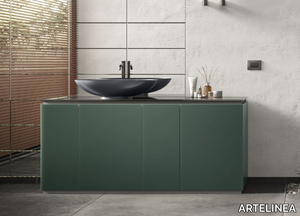 FUSION - Floor-standing sectional crystal vanity unit with doors _ ARTELINEA