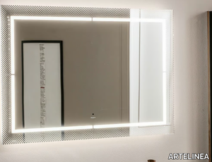 LASER - Rectangular mirror with integrated lighting _ ARTELINEA