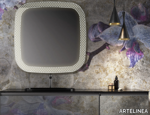 RI-TARTTI - Square bathroom mirror with integrated lighting _ ARTELINEA