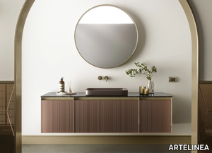 +SKIN - Modular bathroom cabinet in painted etched glass _ ARTELINEA