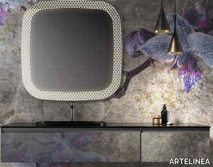 +SKIN - Wall-mounted sectional glass vanity unit _ ARTELINEA