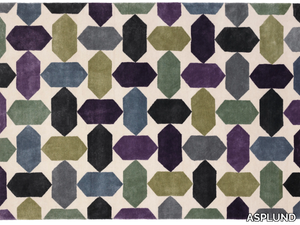 GEMS MULTI - Rectangular viscose and wool rug with geometric shapes _ ASPLUND