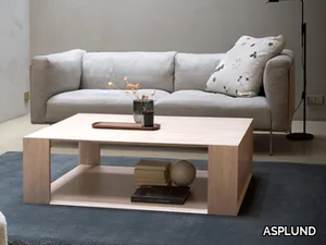 CHAMFER - Low rectangular wooden coffee table _ ASPLUND