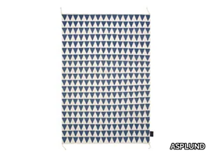 BLUE - Rectangular rug with geometric shapes _ ASPLUND