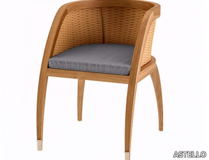 COQUELICOT - Teak garden chair with armrests _ ASTELLO