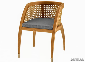 COQUELICOT - Teak garden chair with armrests _ ASTELLO