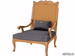 FLEUR DE LYS - Bergere teak garden armchair _ ASTELLO