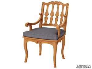 FLEUR DE LYS - Teak garden chair with armrests _ ASTELLO