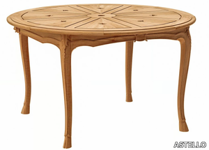 FLEUR DE LYS - Round teak garden table _ ASTELLO