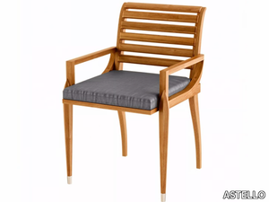 IRIS - Teak garden chair with armrests _ ASTELLO