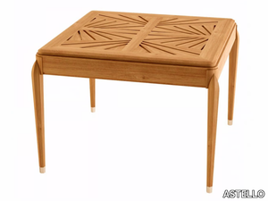 IRIS - Square teak garden table _ ASTELLO