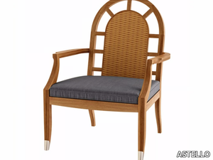 JONQUILLE - Teak garden armchair with armrests _ ASTELLO