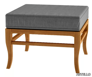 TOURNESOL - Deco teak footstool _ ASTELLO