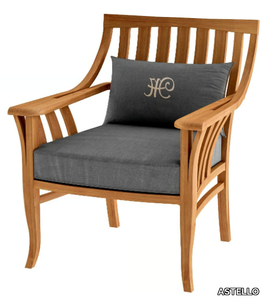 TOURNESOL - Deco teak garden armchair _ ASTELLO