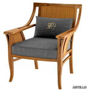 TOURNESOL - Deco club teak garden armchair _ ASTELLO