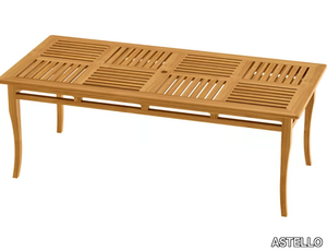 TOURNESOL - Deco rectangular teak garden table _ ASTELLO