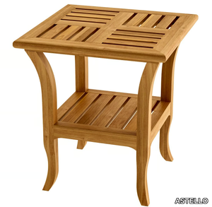 TOURNESOL - Deco square teak side table _ ASTELLO