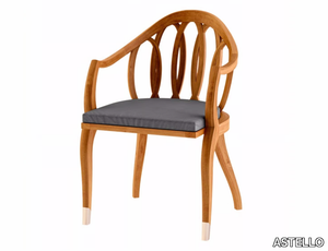 TULIPE - Teak garden chair with armrests _ ASTELLO