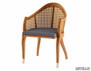 TULIPE - Teak garden chair with armrests _ ASTELLO