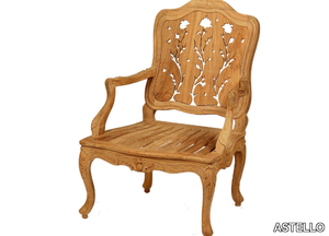 CHÈVREFEUILLE - Teak garden chair with armrests _ ASTELLO