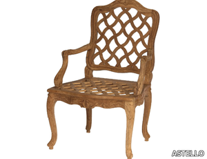 CHÈVREFEUILLE - Teak garden chair with armrests _ ASTELLO