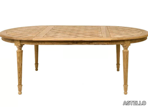 BOUTON D’OR - Oval teak garden table _ ASTELLO