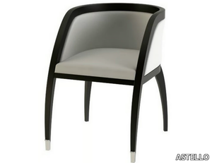 COQUELICOT INDOOR - Upholstered wooden chair with armrests _ ASTELLO