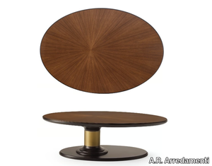 DILAN - Oval wooden coffee table _ A.R. Arredamenti