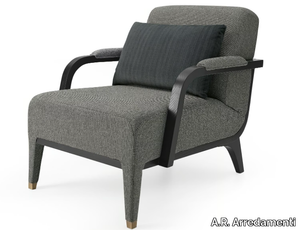 DILAN - Fabric armchair with armrests _ A.R. Arredamenti