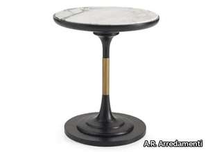 DILAN - Round marble high side table _ A.R. Arredamenti