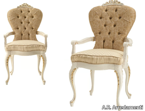 RICASOLI - Tufted fabric chair with armrests _ A.R. Arredamenti