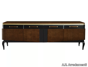 VICTOR - Wooden TV cabinet with doors _ A.R. Arredamenti