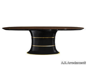 VICTOR - Oval wooden table _ A.R. Arredamenti