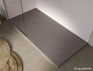 NATUR WAVE - Anti-slip rectangular Akron© shower tray _ Acquabella