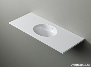 ALMOND - Corian® washbasin with integrated countertop _ Acquapazza