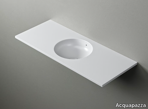 DONUT - Corian® washbasin with integrated countertop _ Acquapazza