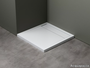 DOWNFREE80X80 - Square Corian® shower tray _ Acquapazza