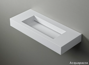 ICLOUD80 - Wall-mounted Corian® washbasin with integrated countertop _ Acquapazza