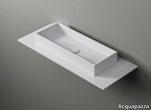 KUBE80 - Rectangular countertop Corian® washbasin _ Acquapazza