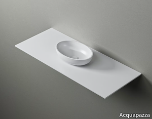 PEANUT - Oval countertop Corian® washbasin _ Acquapazza