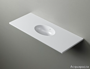 PEANUT - Corian® washbasin with integrated countertop _ Acquapazza