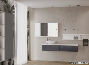 PLAY DYNAMIC - Wall-mounted vanity unit with cabinets _ Acquapazza