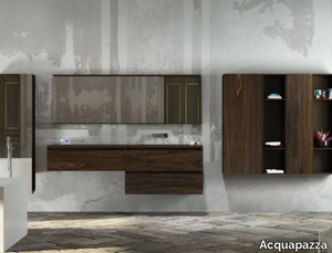 PLAY ESSENCE - Wall-mounted wooden vanity unit _ Acquapazza