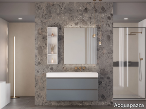 PLAY VOLUME - Wall-mounted Corian® vanity unit _ Acquapazza